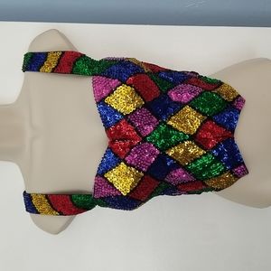 Bali Chic Sequin Top One size (see pics and measurements)